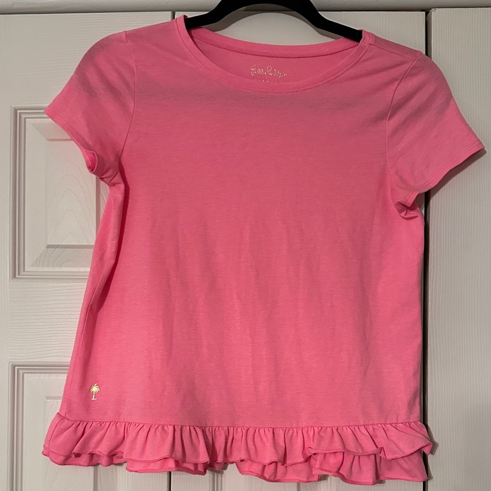 Lilly Pulitzer Pink Ruffle Kids Tee